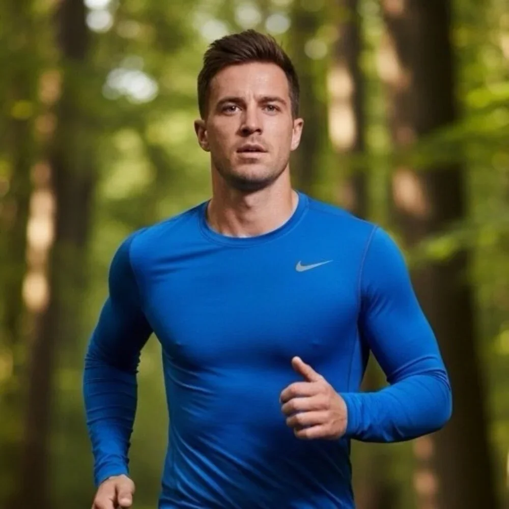 Nike Pro Combat‎ Dri Fit Fitted Compression Long Sleeve Shirt Mens Large Gym Run